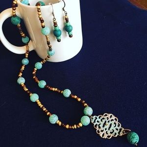 Necklace and earrings